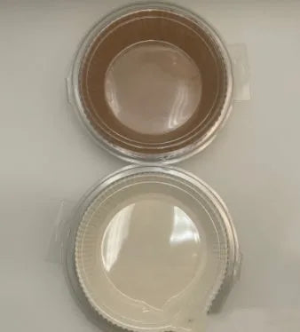 Round white disposable parchment paper liner for air fryer with a 4.5cm edge.