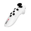 White head mounted VR glasses with 720p screen and Bluetooth handle for Android iOS