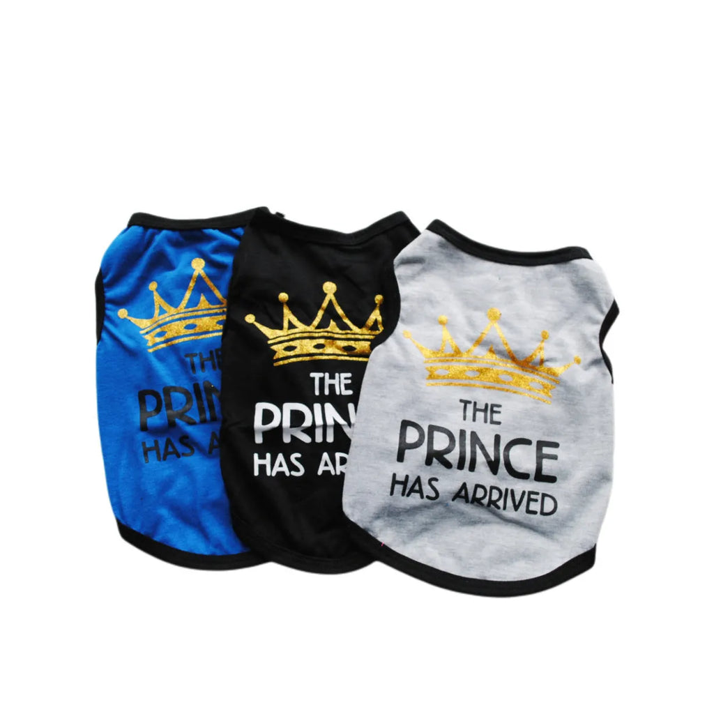 Cotton dog vest for small dogs in various colours, sizes XS to XL, for spring and summer wear.