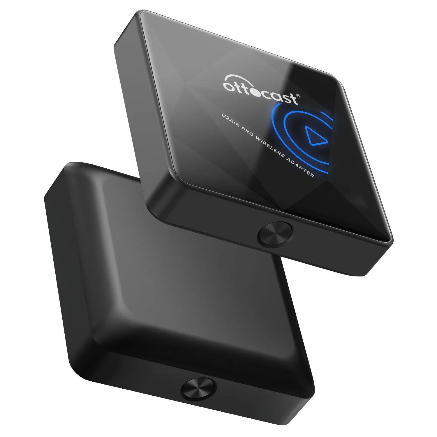 Black wireless car Bluetooth box with Type-C connector and compact rectangular design