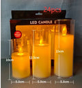 LED simulation candle lamp in cup shape, ivory white, 5.5cm height, 3-pack