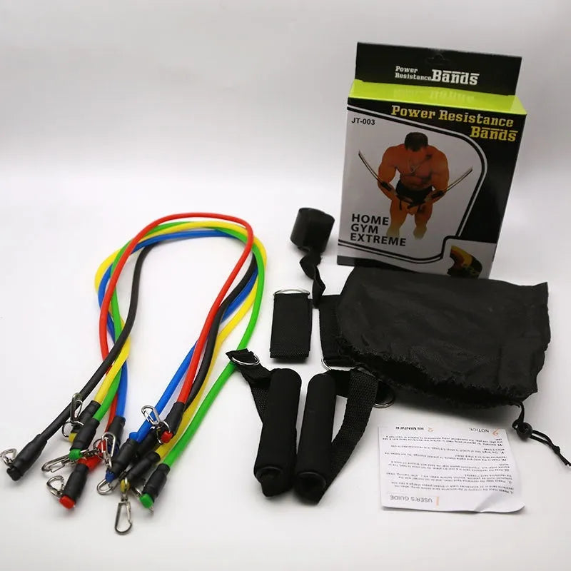 Multi-functional door sports set with pulling rope and ABS hook on a door.
