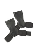 Black rubber weightlifting palm protector belt for non-slip grip during barbell and rock climbing.