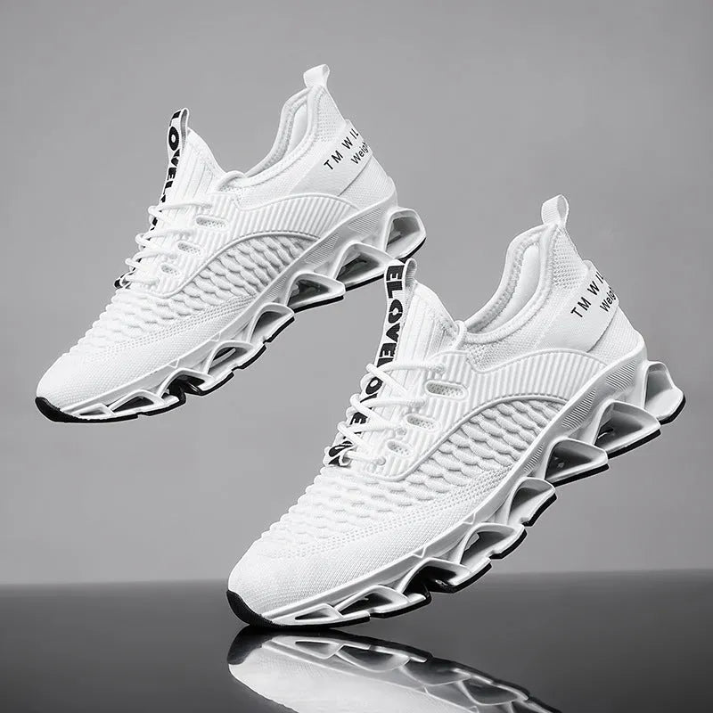 Blade Sports solid colour mesh casual running shoes with rubber sole