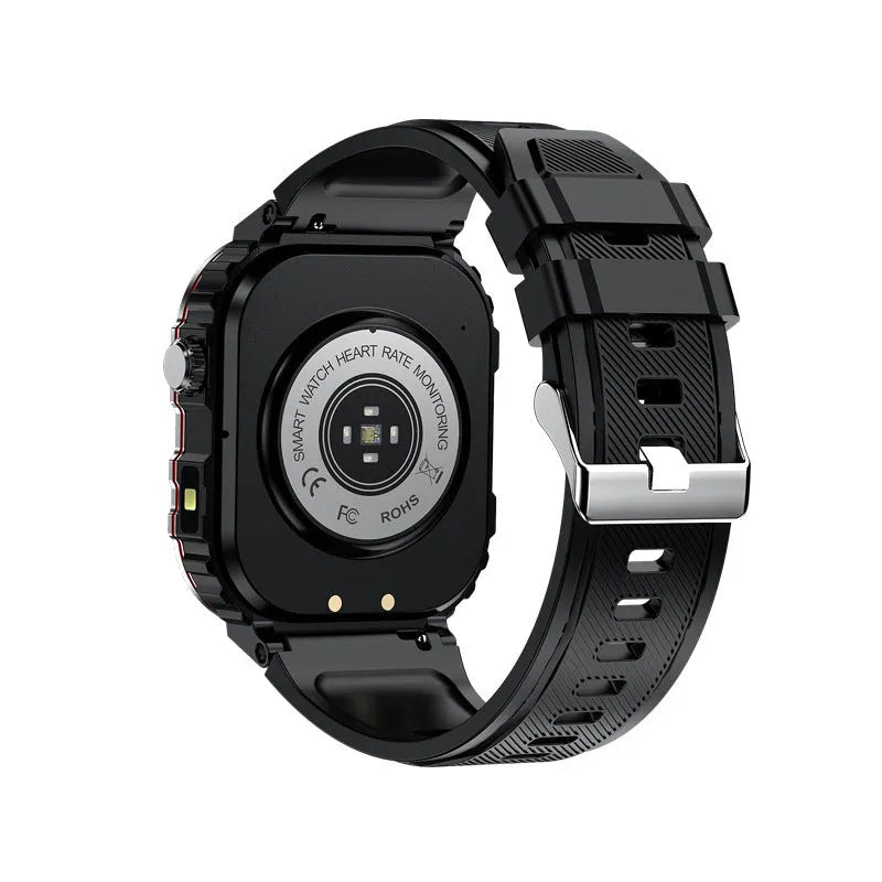 Black Deep Waterproof G45 smart watch with TFT screen on wrist showing health data display