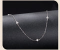 925 silver moissanite pendant necklace on adjustable chain 41-50cm silver colour with certificate