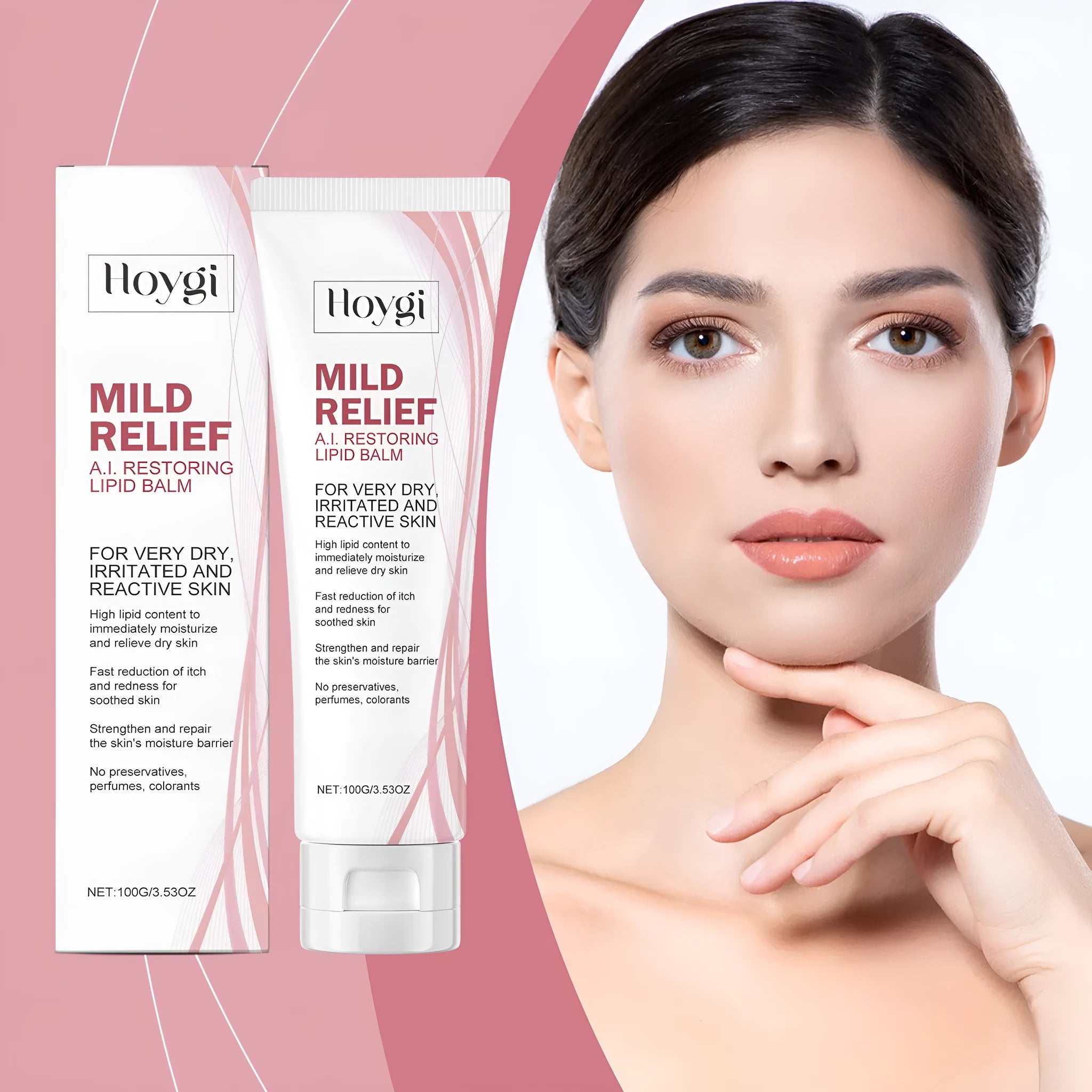 100g jar of translucent gel-cream moisturiser with a wet texture.