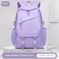School Trends backpack in gray, large capacity Oxford cloth with curved shoulder straps for school use