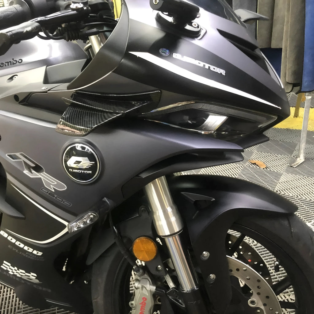 Motorcycle wind wing spoiler accessories in four glossy patterns with 18x8cm dimensions