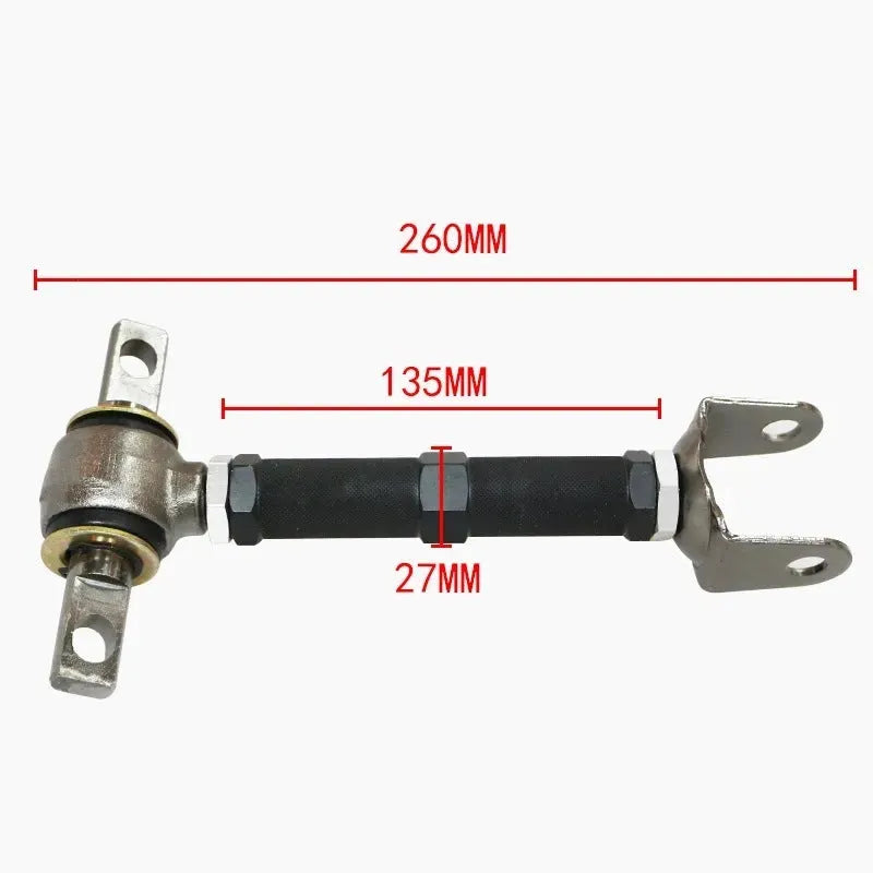 Blue and red aluminium alloy ES bones for Honda Civic EP3 rear pull rod recliner modification kit.