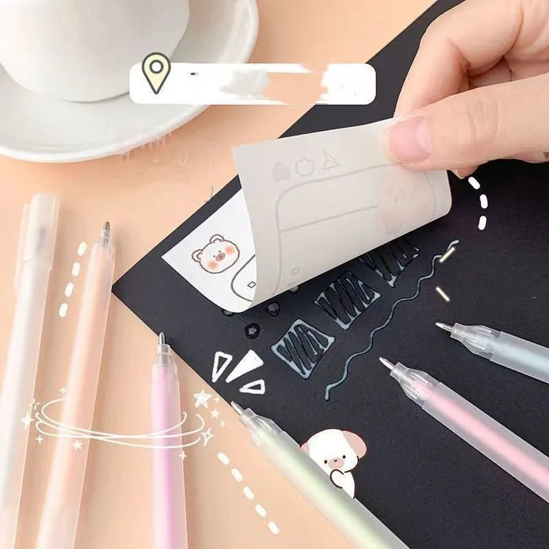 Macaroon colour plastic dispensing pen with cap-pulling mechanism for resin crafts