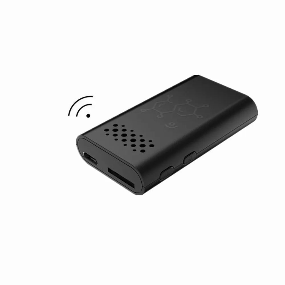 Black smart security camera with WiFi connectivity for indoor home monitoring and baby care