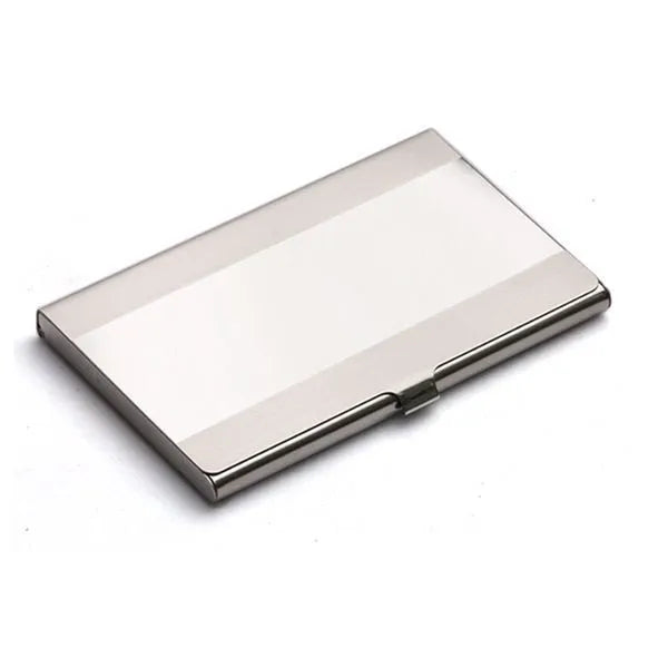 304 stainless steel laser sculpture business card case with geometric design