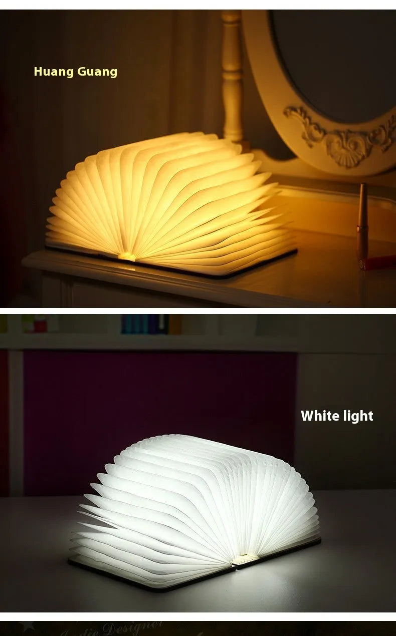 Wooden boy-shaped LED night light in modern design, shown in maple white, hu red, and hu black colour options.