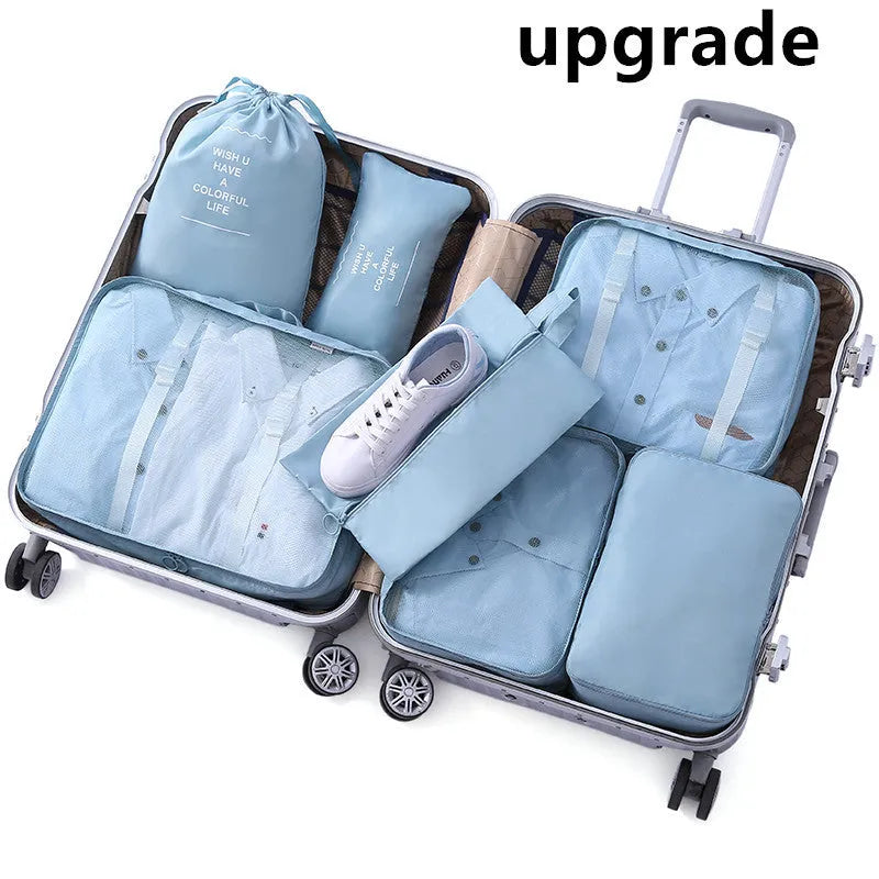 Cube travel packing bag in 210D Oxford cloth for organising shoes clothes and toiletries