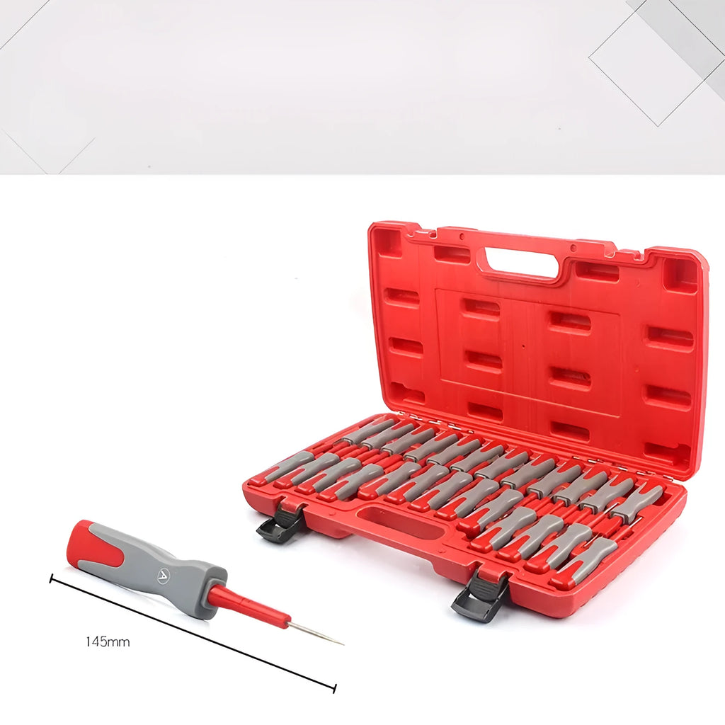 25-piece car terminal removal needle tool set for automotive electrical connector disassembly