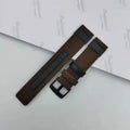 Oxford cloth canvas watch strap shown in Army Green colour, demonstrating its textured fabric and buckle.