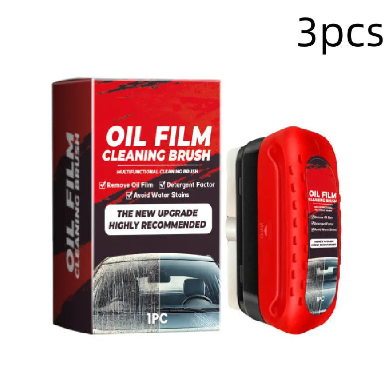 Red oil film brush gift box car windshield cleaner kit with cleaning suit, 7.2 x 10.5cm