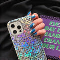 Laser crocodile pattern phone case for Apple iPhone models 11 to 16 XS Max and XR