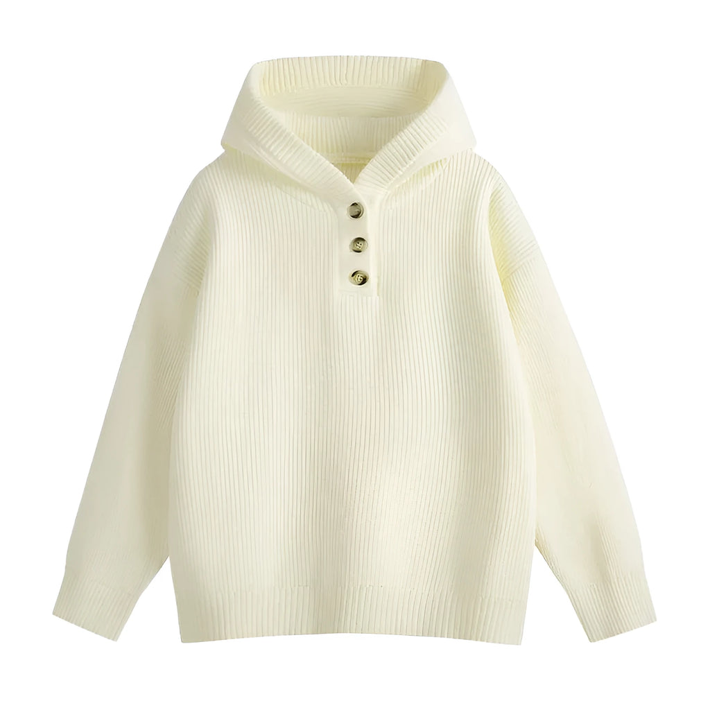 Men's hooded chenille sweater loose batwing sleeve pullover available in four colours