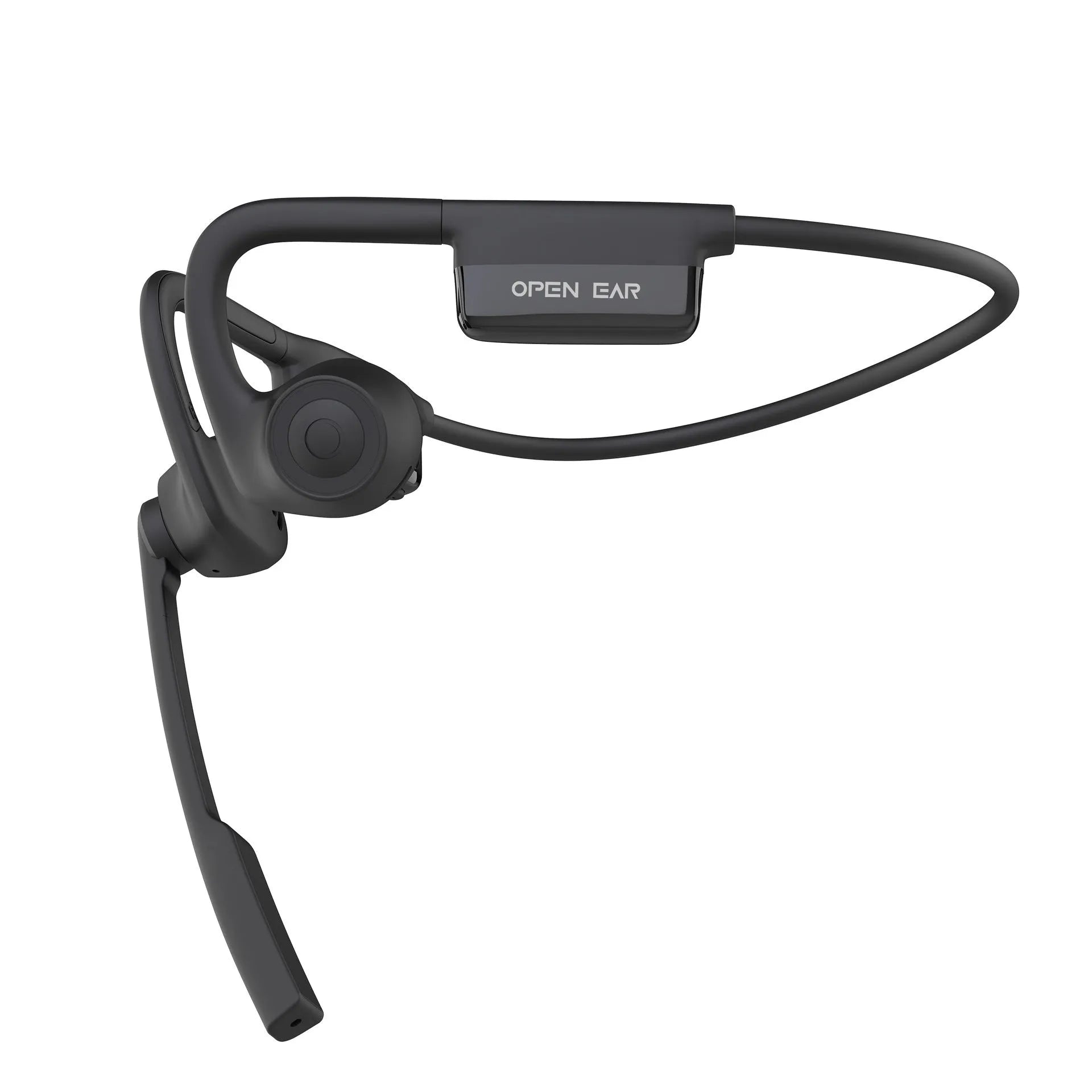 AS24 Black wireless open ear bone conduction Bluetooth headset with ear hook design and ENC noise reduction