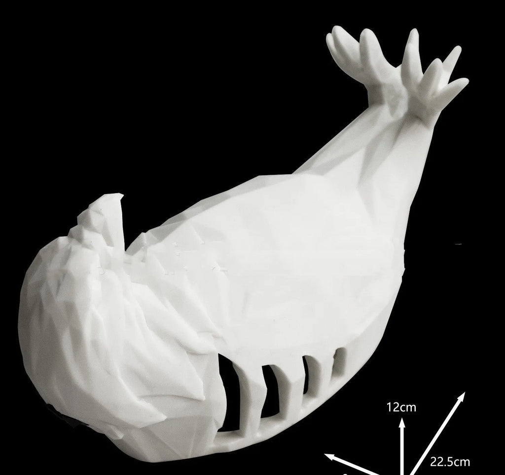 3D printed eagle silhouette wall lamp with multicoloured projection lighting on wall