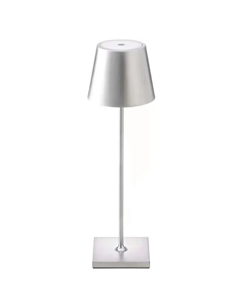 Wireless touch dimming table lamp, 38cm aluminium alloy and acrylic, 3000K, black or white
