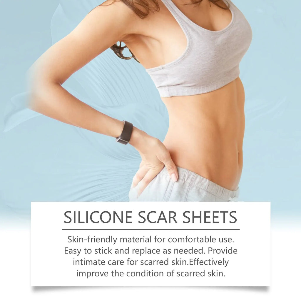 Clear transparent silicone scar patch roll for skin smoothing with mint leaf formula