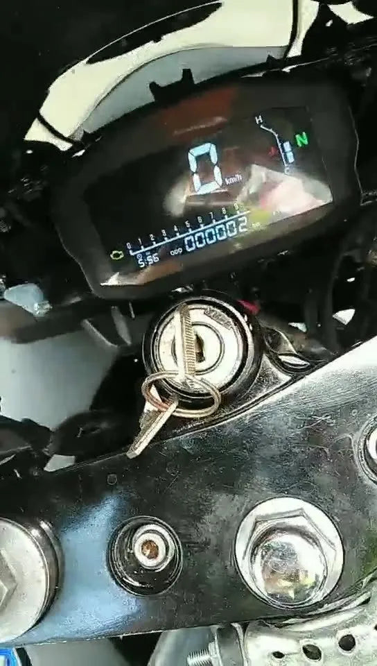 Black universal color screen LCD odometer for 12V motorcycle instrument modification