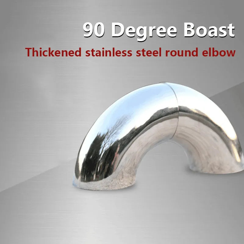 304 stainless steel exhaust elbow 63mm diameter silver car modified pipe