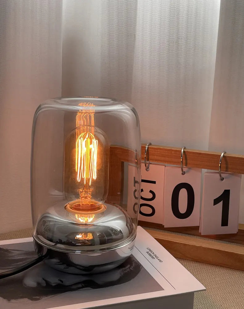 Simple modern geometric waterless ambience light with essential oil function