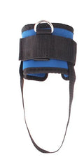 Cotton foot rope ankle strap with thickened diving cotton, quality Velcro, and steel buckle for leg training in black
