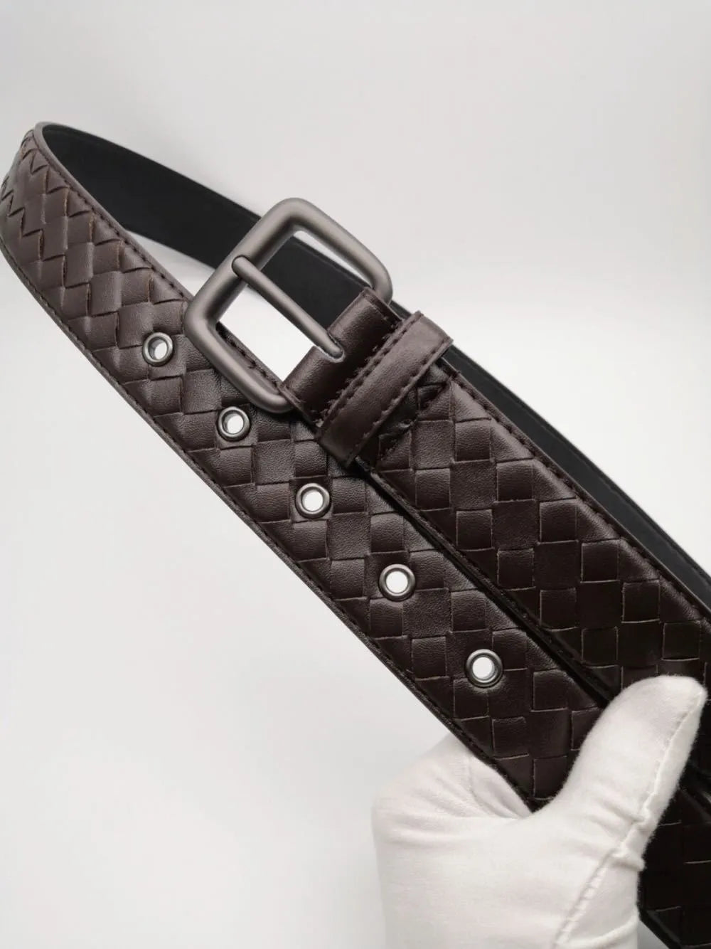 Children's top layer cowhide belt with copper needle buckle, 3.5cm wide, coffee or white, 120cm or 125cm