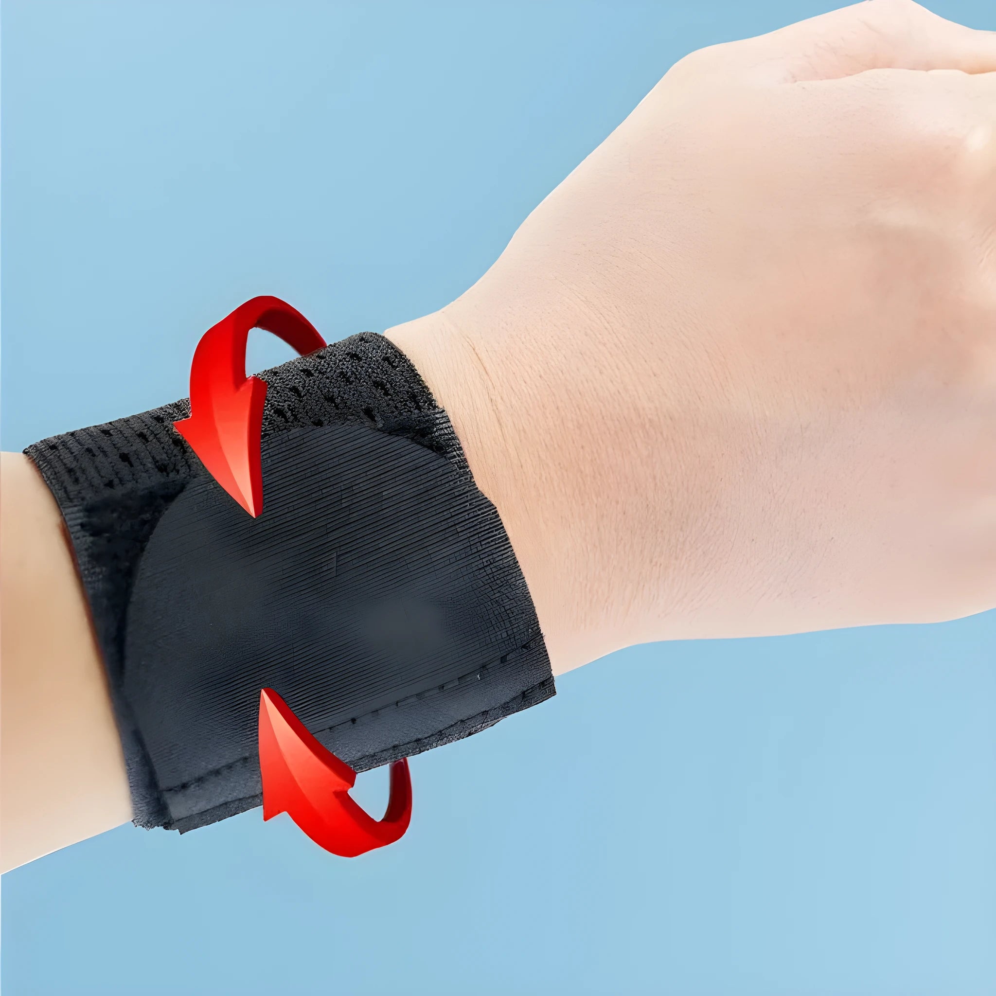 High elastic breathable wrist guard with adjustable strap in black, grey, or pink