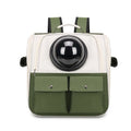 Solid-colour polyester cat space capsule backpack for cats up to 7.00kg, portable pet carrier bag