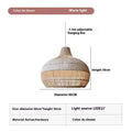 Rattan woven chandelier with a 60cm diameter in a Silent Wind style design.