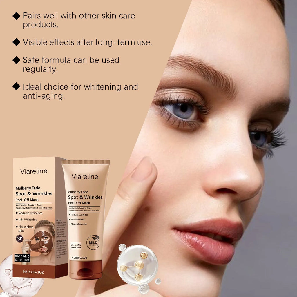 Single-use 30g facial mask for wrinkle reduction and delicate skin care.