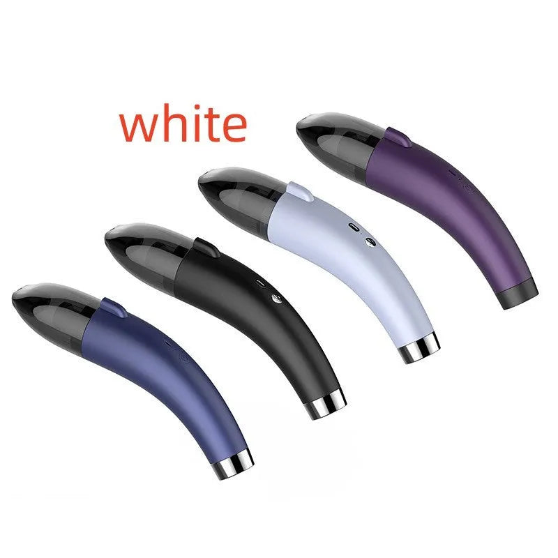 Handheld wireless car vacuum cleaner in black colour on a car seat
