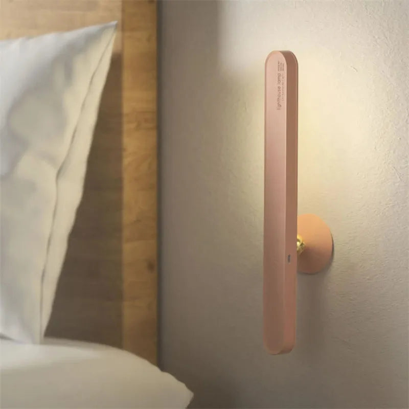 Geometric white desk lamp with magnetic base and touch controls for reading and ambient lighting