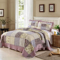 Cotton quilted bedspread three-piece set with pillowcases in Korean bedspread style