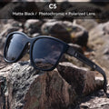 Metal hinge sports sunglasses with polarised lenses in retro styling