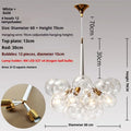 Nordic creative glass chandelier for children's room warm light 220V black gold 4 arm