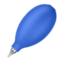 Blue and black rubber dust removal ball for cleaning cameras and mobile phones.