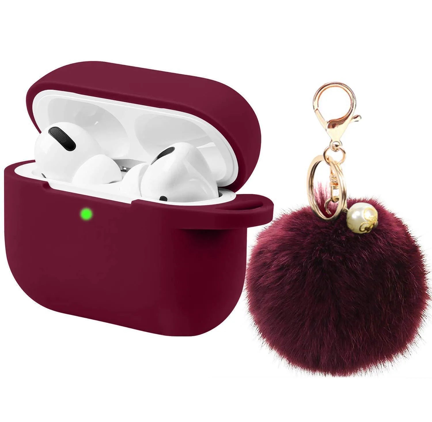 Silicone protective cover for AirPods 3 generation in solid colour clamshell design