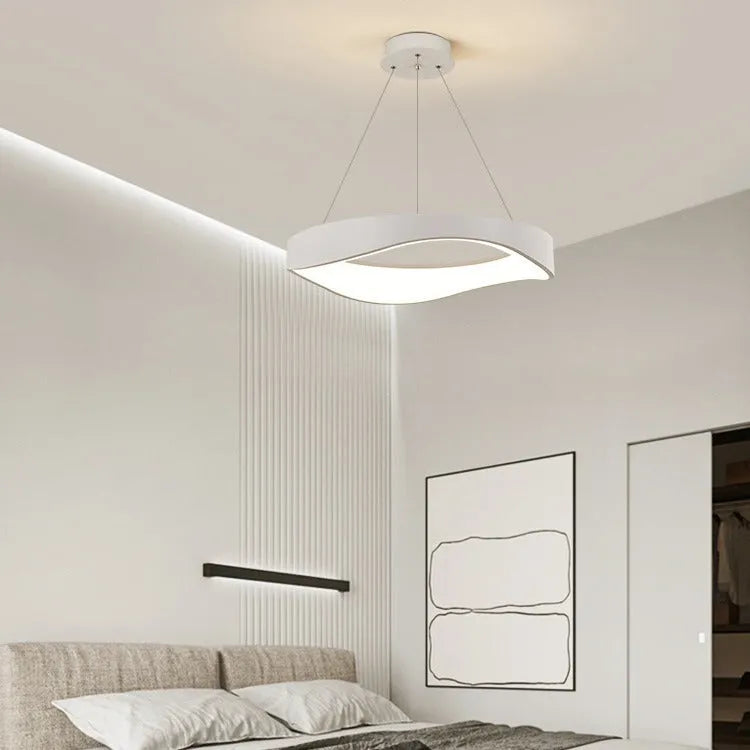 Nordic creative wood grain chandelier 40cm modern simplicity home lighting fixture for bedroom dining room