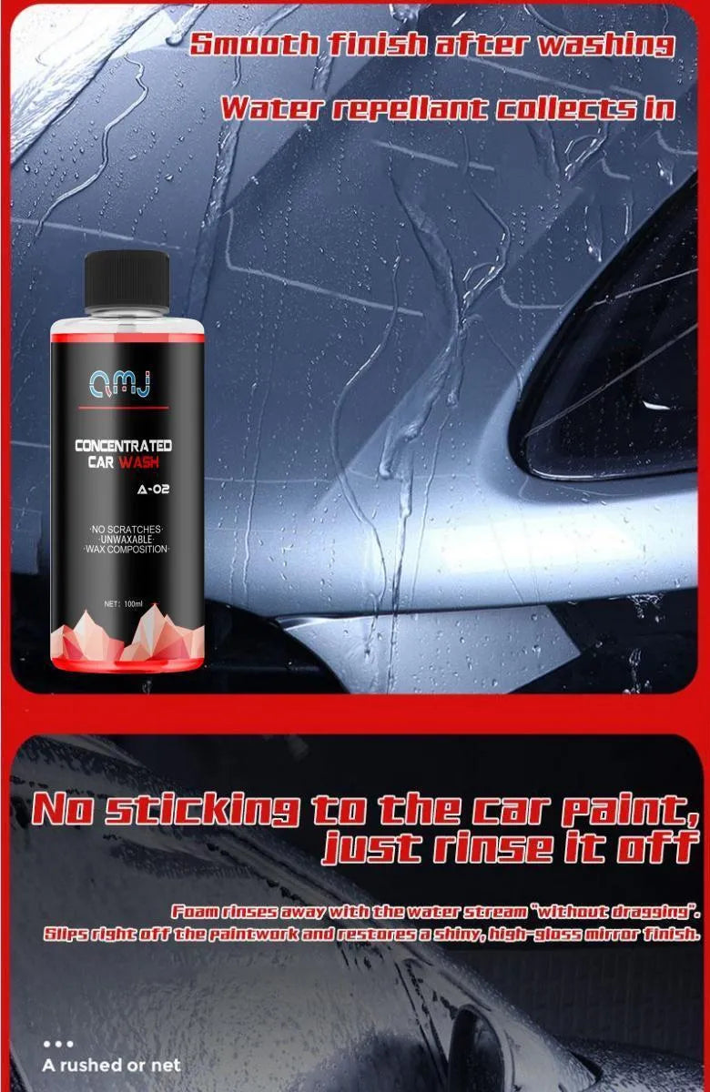 100ml bottle of super concentrated car decontamination and polishing high-foam cleaner