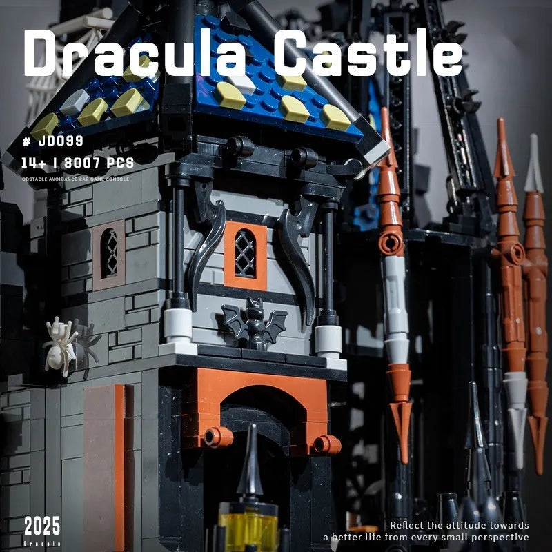 Horror Horror European Retro Castle Building Blocks JD099 small particle plastic set in net pocket packaging