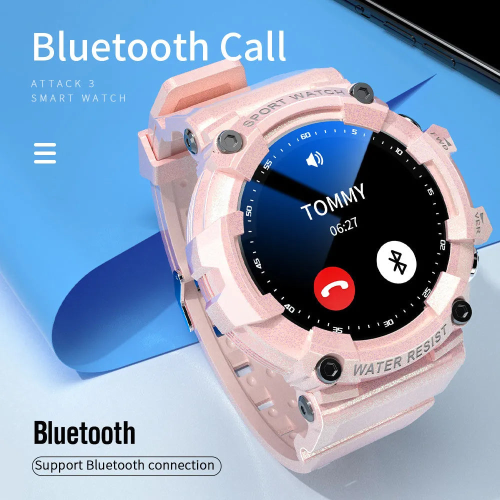 ATTACK 3 IP67 waterproof smart Bluetooth sports watch with round colour screen