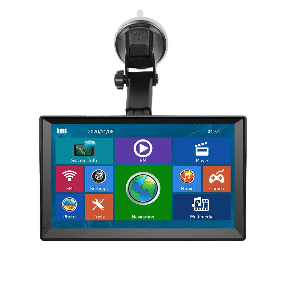 9 inch universal portable GPS navigator with 800x480 screen, ABS body, voice navigation and FM
