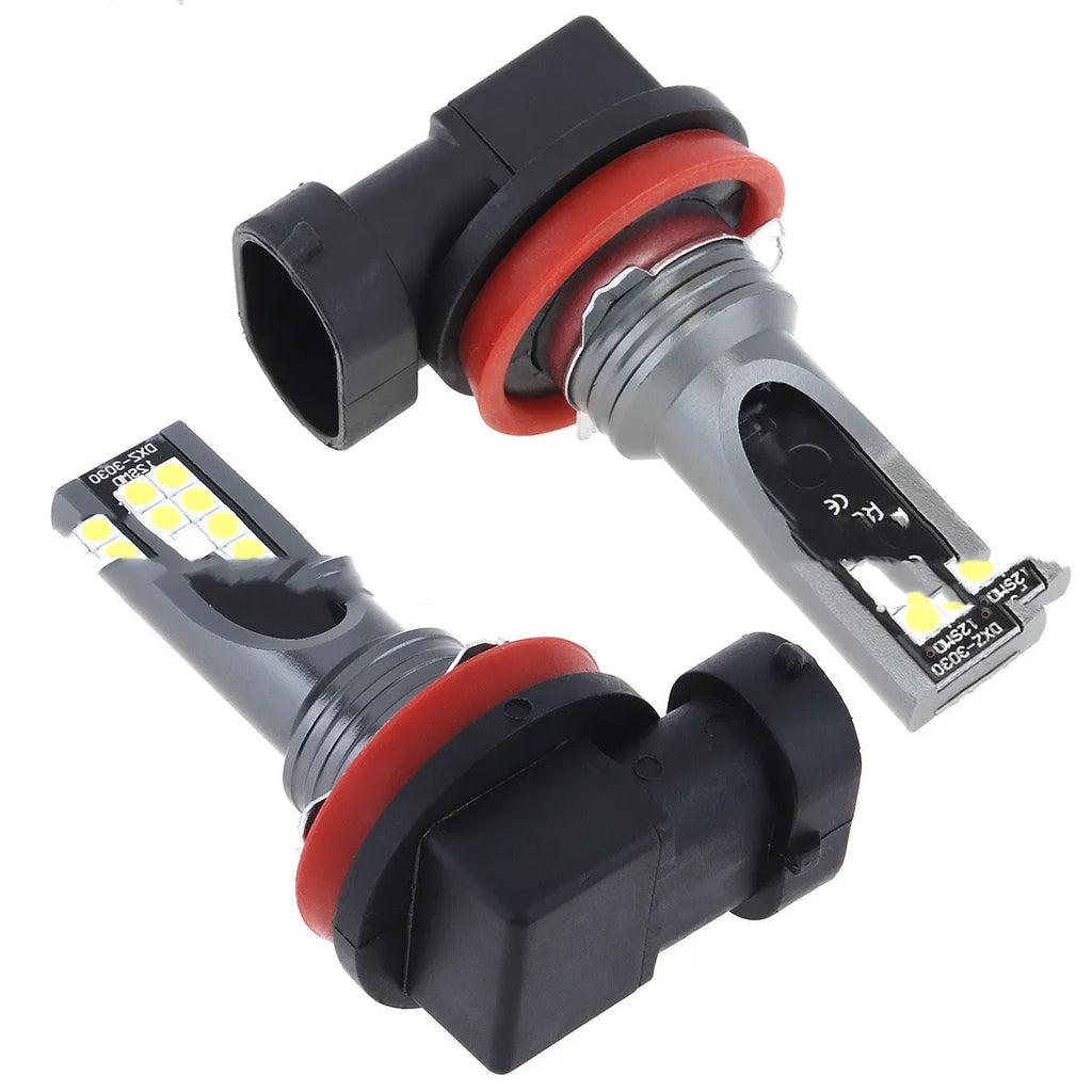LED car headlight 24W 1200LM H8 H11 socket white light aluminium housing